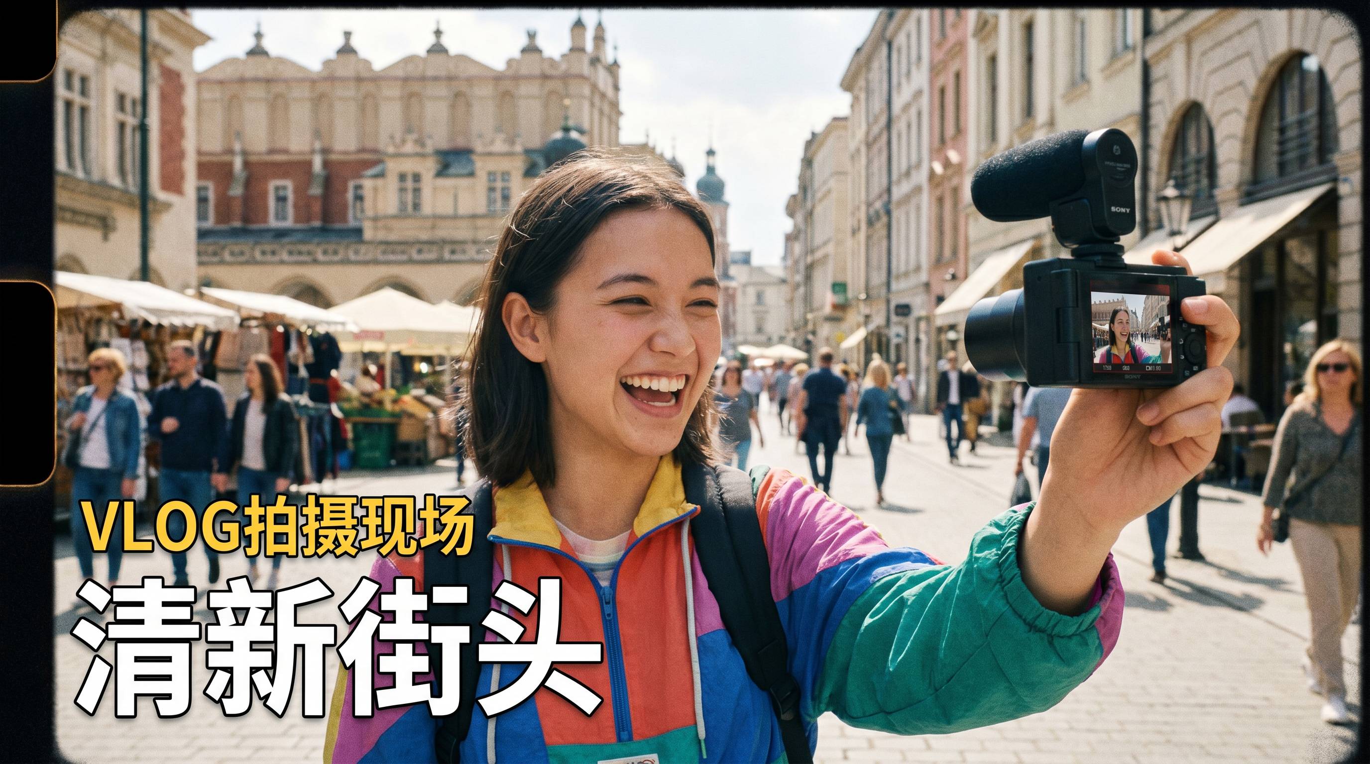 探花视频：城市街头清新VLOG记录生活